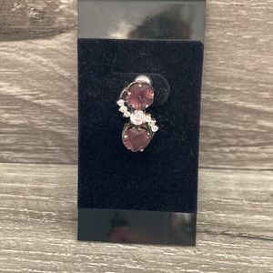 Purple Tanzanite & Rhinestone Belly Ring Jewelry